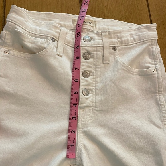 Madewell white high-rise skinny crop jeans size 27 frayed at ankle - Picture 11 of 16